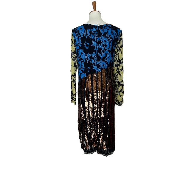 Rachel Comey Mix Material Sequin Midi Dress Size 4 Semi-Formal Cocktail $860 - Picture 7 of 11